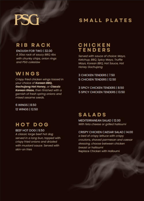 food menu 2